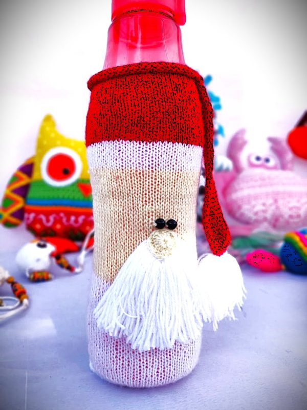 Amaryn SVATANYA Crochet Santa Wine Bottle cover
