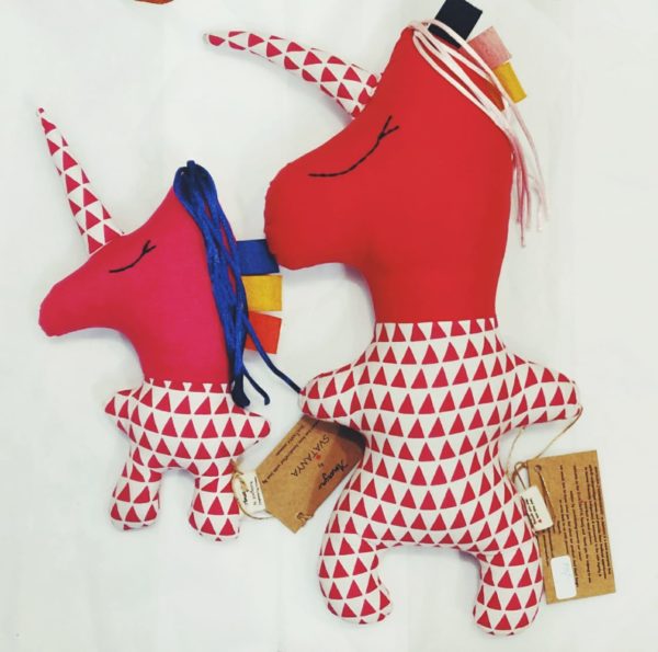 Handcrafted Mama & Baby Unicorn Soft Toy Amaryn SVATANYA Women Empowerment