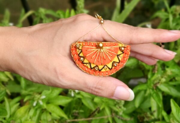 SVATANYA Surya Collection - Orange & Gold Necklace