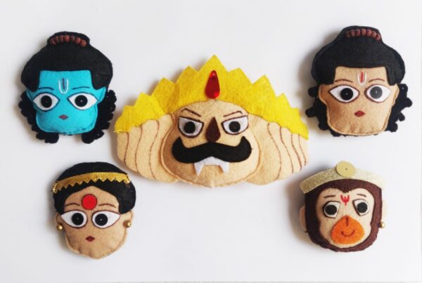 Ramayana Fridge Magnets cum Pencil Toppers AMARYN SVATANYA Handcrafted Women empowerment Made in India