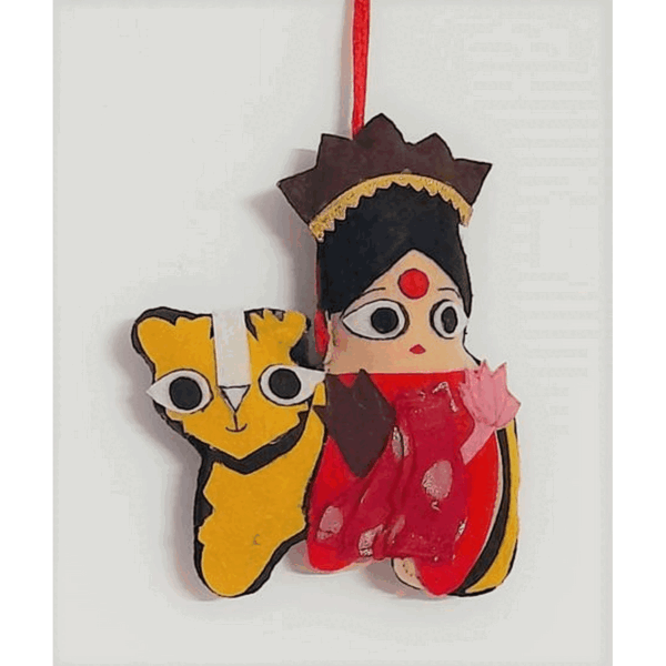Sherawali Ma Durga in Hand Soft Toy decor AMARYN SVATANYA Handcrafted Women empowerment Made in India